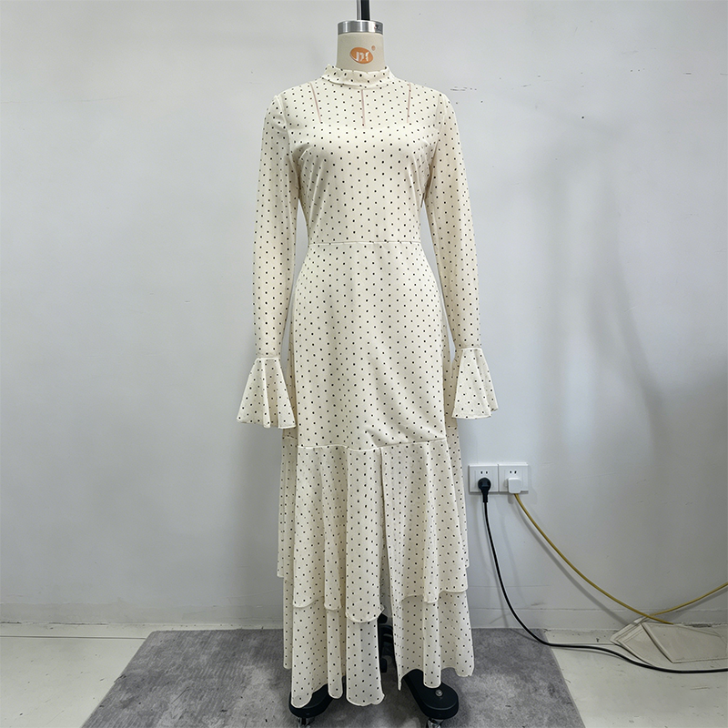 ⏳Time-Limited Special⏰Women's Bell Sleeve Maxi Dress – Sheer, High-Slit, Elegant ✨