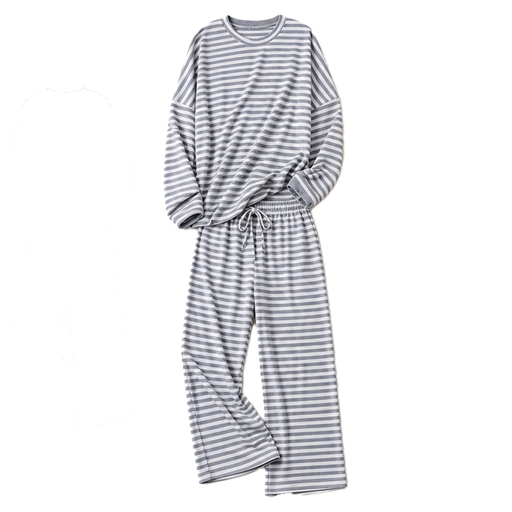 Women's Casual Striped Top and Pants Set