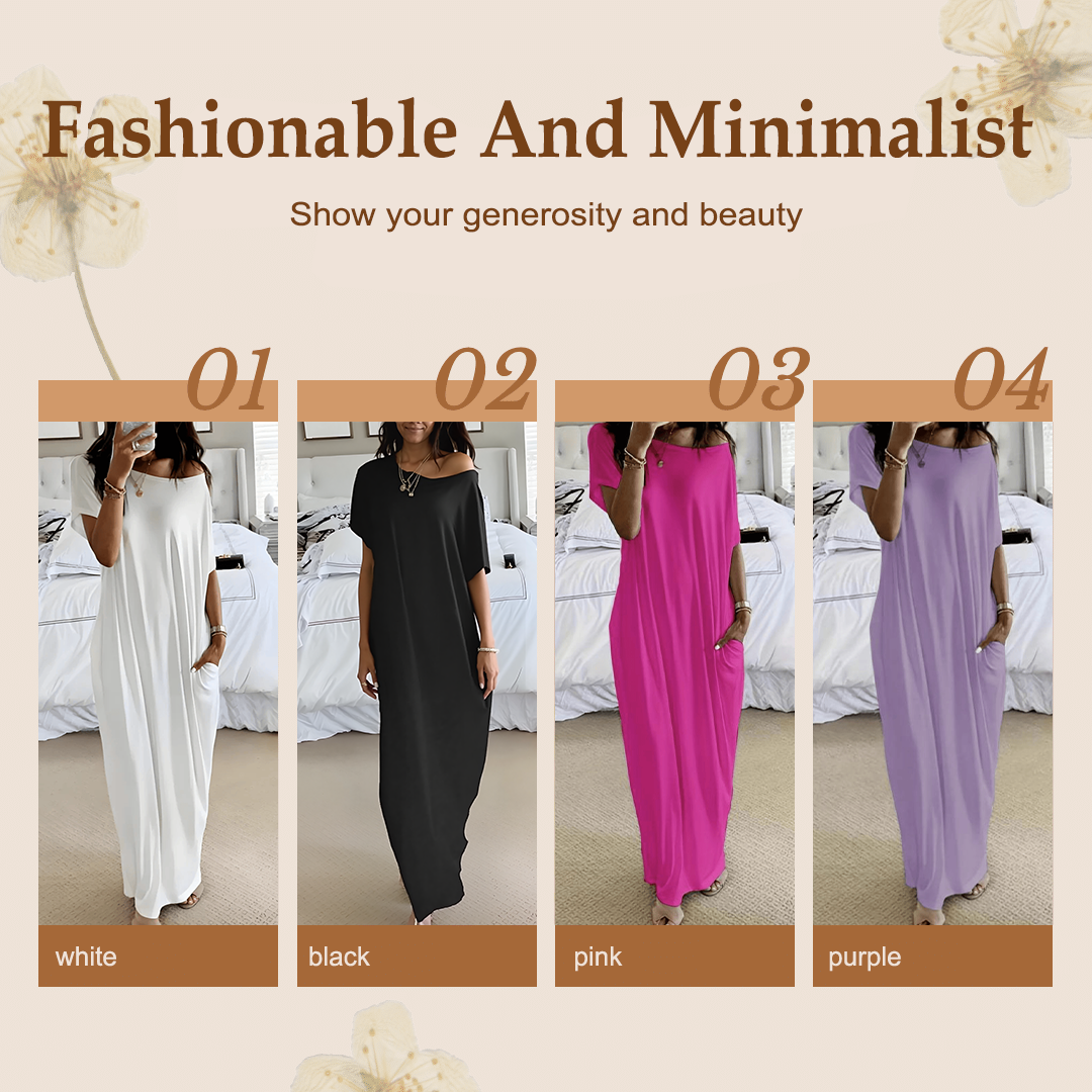 ⏳Time-Limited Special⏰Loose Fit Long Dress – Clean Style, Flattering for Every Figure & Perfect for Any Occasion 🌸