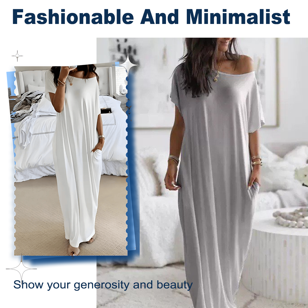 ⏳Time-Limited Special⏰Loose Fit Long Dress – Clean Style, Flattering for Every Figure & Perfect for Any Occasion 🌸