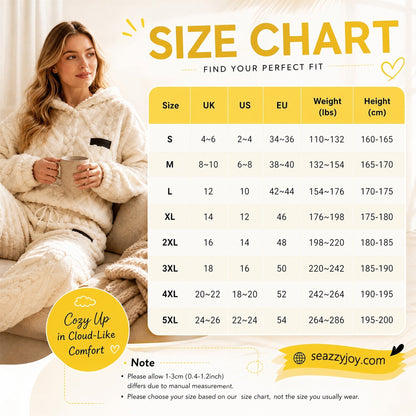 🔥 Freezing at Home but Tired of Bulky Winter Clothes? Wrap Yourself in Plush Comfort! Women's 2-Piece Geometric Fleece Hoodie & Jogger Set – Soft, Warm, Relaxed Fit with Stylish 3D Texture for Cozy Days In or Out!