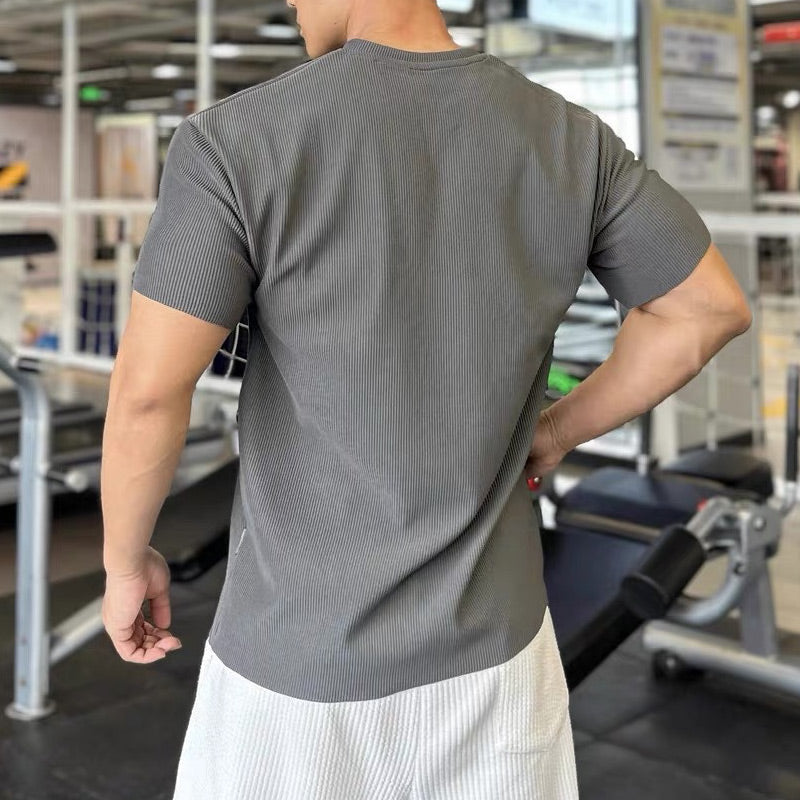 🌊 Men's V-Neck  Short Sleeve Muscle Athletic Workout T-Shirts  Perfect Fit, Breathable Comfort, Show Off Your Athletic Style!