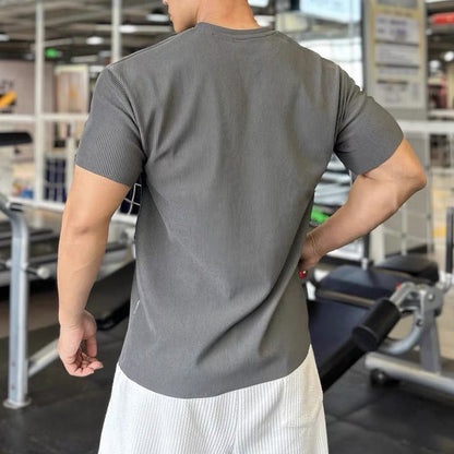 🌊 Men's V-Neck  Short Sleeve Muscle Athletic Workout T-Shirts  Perfect Fit, Breathable Comfort, Show Off Your Athletic Style!