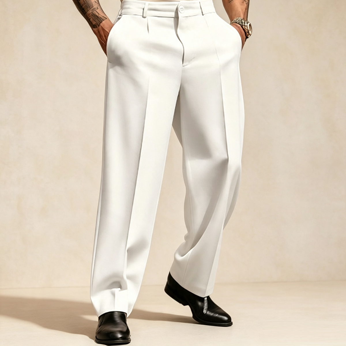 ⏳Time-Limited Special⏰Men's Casual Wide-Leg Pants – Breezy pleated front, easy pull-on style. Dress up or down for any summer day. A wardrobe essential. 👖🕊️