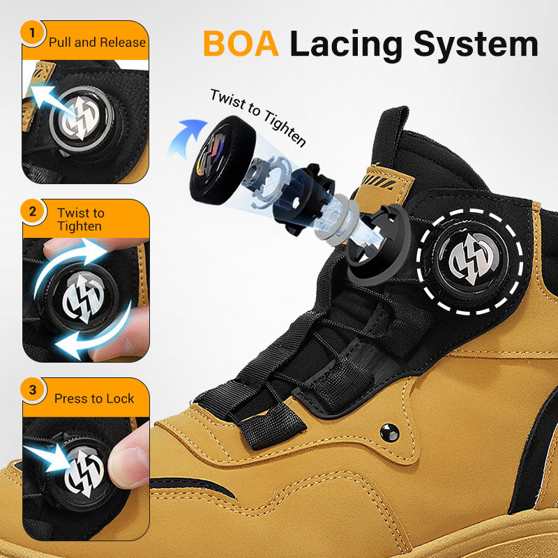 🔥Limited stock available 50% OFF🔥Men's Outdoor Swivel Buckle Work Shoes 🔄👞 – Waterproof 💦, Anti-slip 🚶‍♂️, Comfortable , Breathable 🌬️