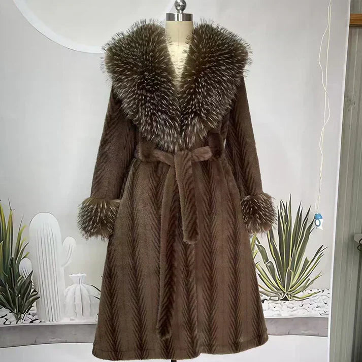 ⏳Time-Limited Special⏰Women's Leopard Print Fluffy Faux Fur Coat with Belt🔥🔥