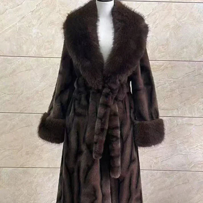 ⏳Time-Limited Special⏰Women's Leopard Print Fluffy Faux Fur Coat with Belt🔥🔥