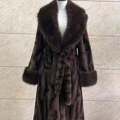 ⏳Time-Limited Special⏰Women's Leopard Print Fluffy Faux Fur Coat with Belt🔥🔥