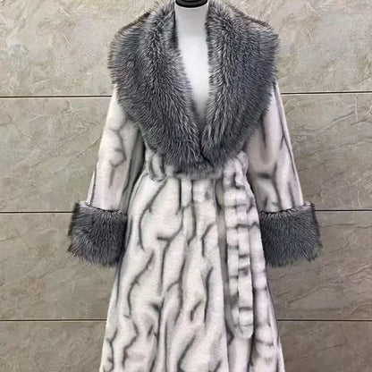 ⏳Time-Limited Special⏰Women's Leopard Print Fluffy Faux Fur Coat with Belt🔥🔥