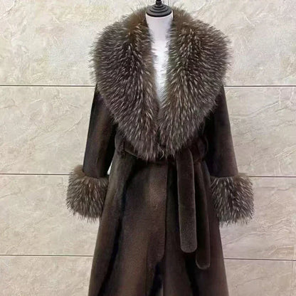 ⏳Time-Limited Special⏰Women's Leopard Print Fluffy Faux Fur Coat with Belt🔥🔥