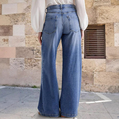 👖Women's Vintage High-Waist Wide-Leg Jeans