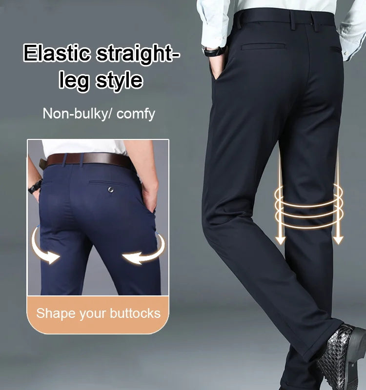 👖 Stay Sharp, Move Easy | Men's Stretch Anti-Crease Suit Pants