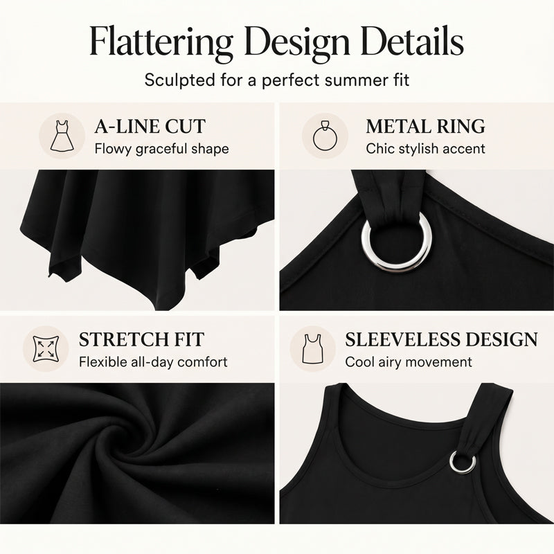 ⏳Time-Limited Special⏰Women's Sleeveless Dress with Asymmetrical Hem