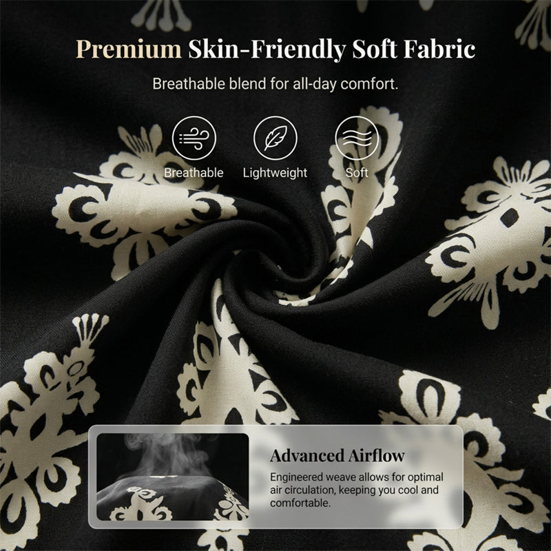 ⏳Time-Limited Special⏰Women's V-Neck Baroque Print Flowy Maxi Dress