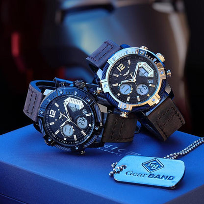 🎄Christmas Sale 60% OFF🔥Multifunctional Dual Display 3ATM Waterproof Men's Quartz Sports Watch