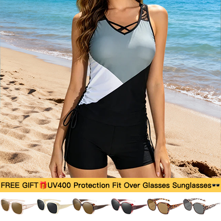 ⏳Time-Limited Special⏰Women's Printed Tankini Swimsuit – 2-Piece Tummy Control Set 🌸