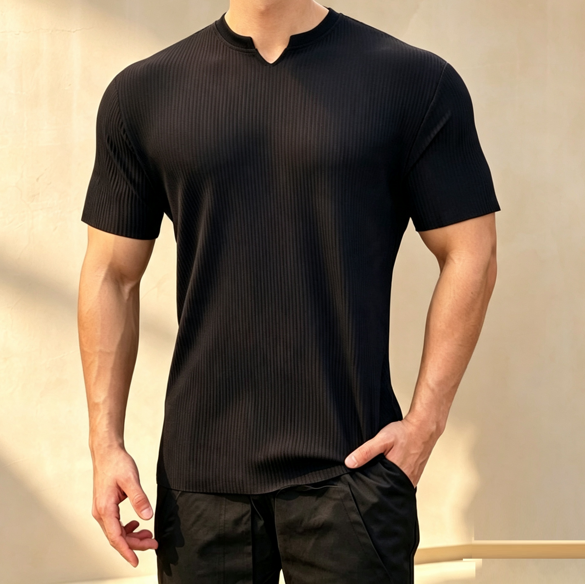 🌊 Men's V-Neck  Short Sleeve Muscle Athletic Workout T-Shirts  Perfect Fit, Breathable Comfort, Show Off Your Athletic Style!