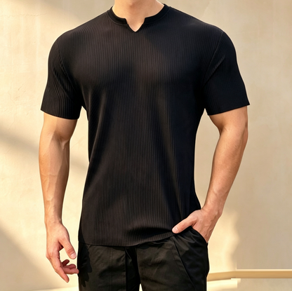 🌊 Men's V-Neck  Short Sleeve Muscle Athletic Workout T-Shirts  Perfect Fit, Breathable Comfort, Show Off Your Athletic Style!