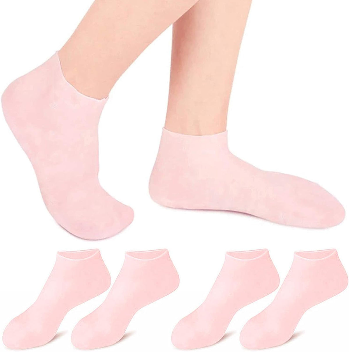 🔥Get 2 items when you buy 1！✨️Enjoy a foot spa anytime anywhere！👣Moisturizing Foot Mask Exfoliating Silicone Socks Beach Protective Socks(3pcs)