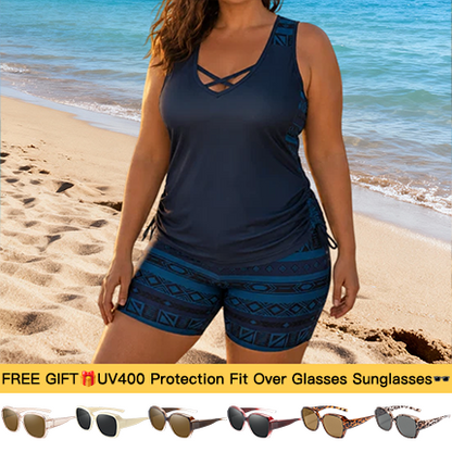 ⏳Time-Limited Special⏰Women's Printed Tankini Swimsuit – 2-Piece Tummy Control Set 🌸