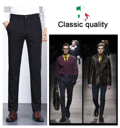 👖 Stay Sharp, Move Easy | Men's Stretch Anti-Crease Suit Pants