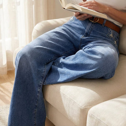 👖Women's Vintage High-Waist Wide-Leg Jeans