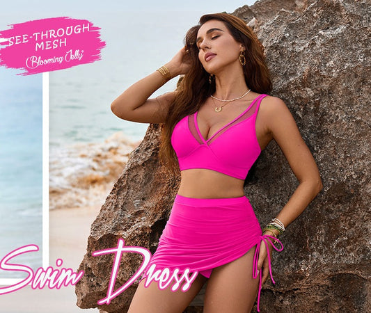 ⏳Time-Limited Special⏰Swim Skirt High Waisted Bikini Sets Tummy Control Swimsuits