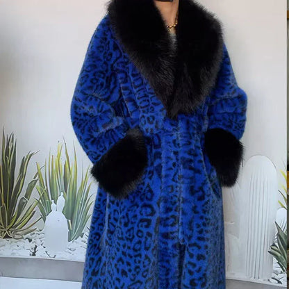 ⏳Time-Limited Special⏰Women's Leopard Print Fluffy Faux Fur Coat with Belt🔥🔥