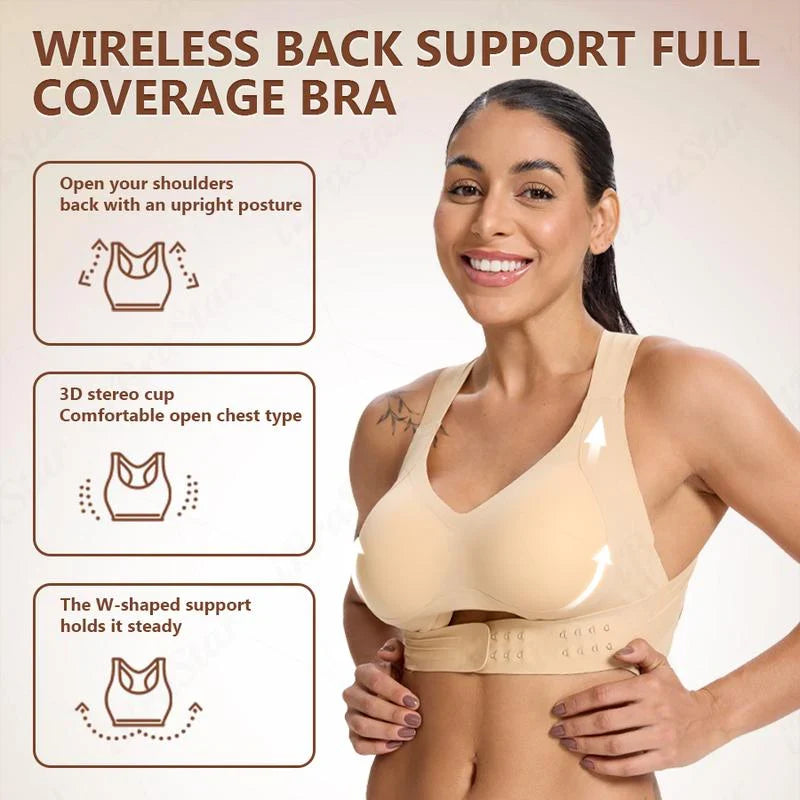 🎉FLASH DEAL 45% OFF – Posture-Support Front-Closure Bra · 50K+ SOLD! · Seamless, Soft Fabric, Invisible Under Clothes, All-Day Comfort 🤸‍♀️