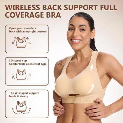 🎉FLASH DEAL 45% OFF – Posture-Support Front-Closure Bra · 50K+ SOLD! · Seamless, Soft Fabric, Invisible Under Clothes, All-Day Comfort 🤸‍♀️