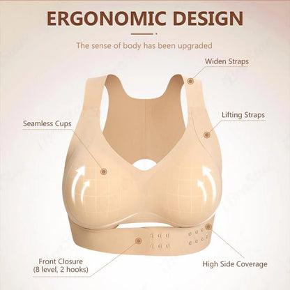 🎉FLASH DEAL 45% OFF – Posture-Support Front-Closure Bra · 50K+ SOLD! · Seamless, Soft Fabric, Invisible Under Clothes, All-Day Comfort 🤸‍♀️