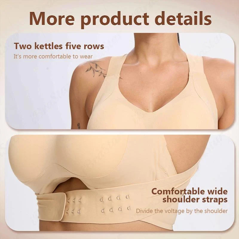 🎉FLASH DEAL 45% OFF – Posture-Support Front-Closure Bra · 50K+ SOLD! · Seamless, Soft Fabric, Invisible Under Clothes, All-Day Comfort 🤸‍♀️