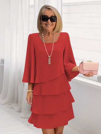 ⏳Time-Limited Special⏰Women's Tiered Ruffle Dress with Flared Sleeves