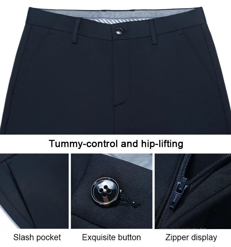 👖 Stay Sharp, Move Easy | Men's Stretch Anti-Crease Suit Pants