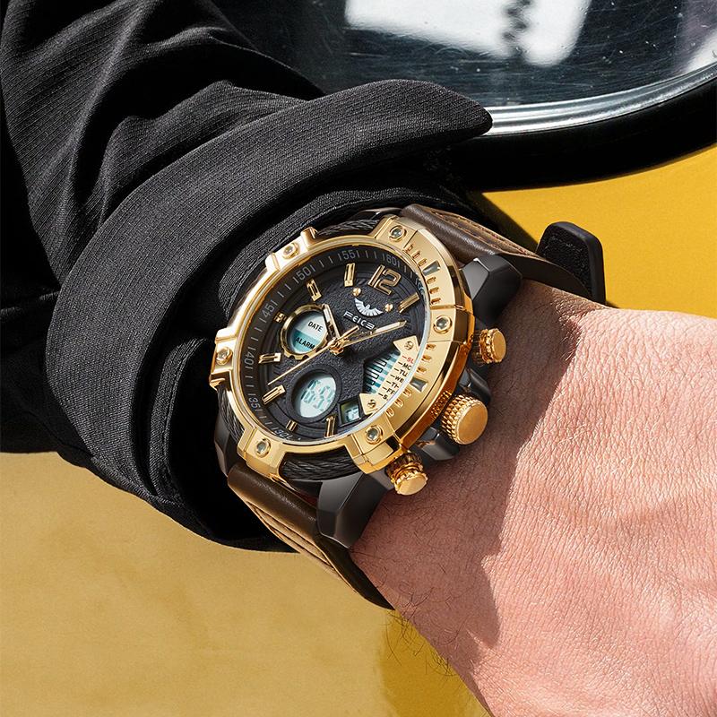 🎄Christmas Sale 60% OFF🔥Multifunctional Dual Display 3ATM Waterproof Men's Quartz Sports Watch