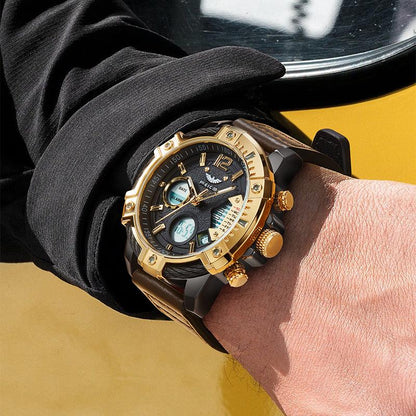 🎄Christmas Sale 60% OFF🔥Multifunctional Dual Display 3ATM Waterproof Men's Quartz Sports Watch