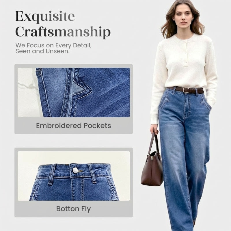👖Women's Vintage High-Waist Wide-Leg Jeans
