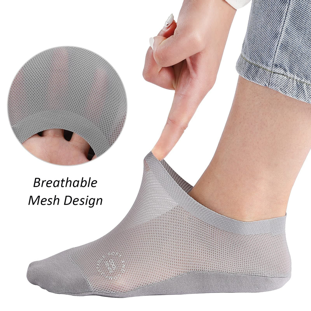 3 Pairs🔥Ultra Thin Liner Socks Non Slip No Show Socks !!