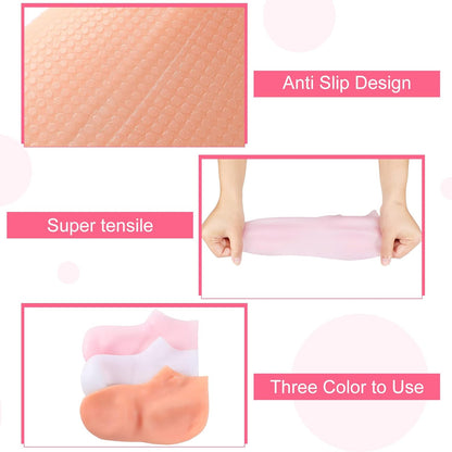 🔥Get 2 items when you buy 1！✨️Enjoy a foot spa anytime anywhere！👣Moisturizing Foot Mask Exfoliating Silicone Socks Beach Protective Socks(3pcs)