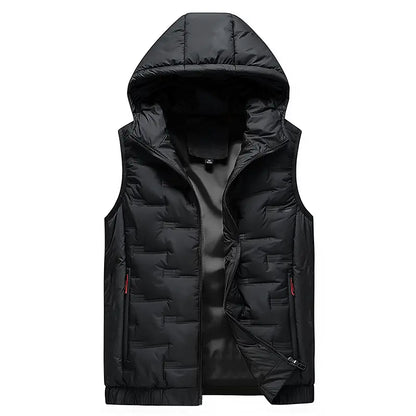 🔥 Layer More, Move Freely | Men's Lightweight Hooded Zip-Up Vest