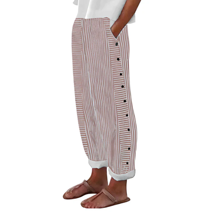 ⏳Time-Limited Special⏰Comfy Blue Striped Side Pocket Pants