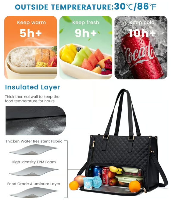 ⏳Time-Limited Special⏰3 in 1 Lunch Tote Bag for Women🎁Free Matching Wallet⏰