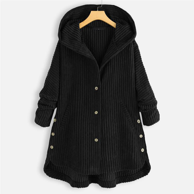 🎁New product 50% off 💖🍃Casual solid colored jacket with thickened hood and buttons
