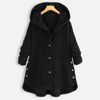 🎁New product 50% off 💖🍃Casual solid colored jacket with thickened hood and buttons