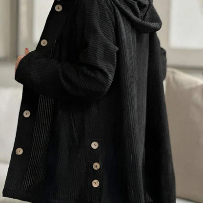 🎁New product 50% off 💖🍃Casual solid colored jacket with thickened hood and buttons