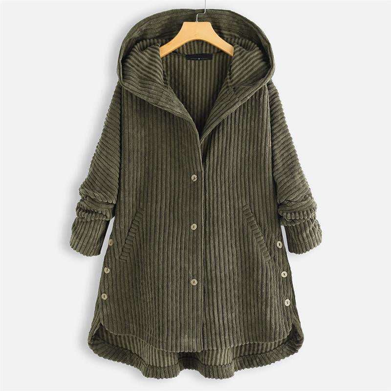 🎁New product 50% off 💖🍃Casual solid colored jacket with thickened hood and buttons