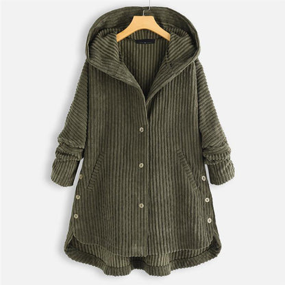 🎁New product 50% off 💖🍃Casual solid colored jacket with thickened hood and buttons