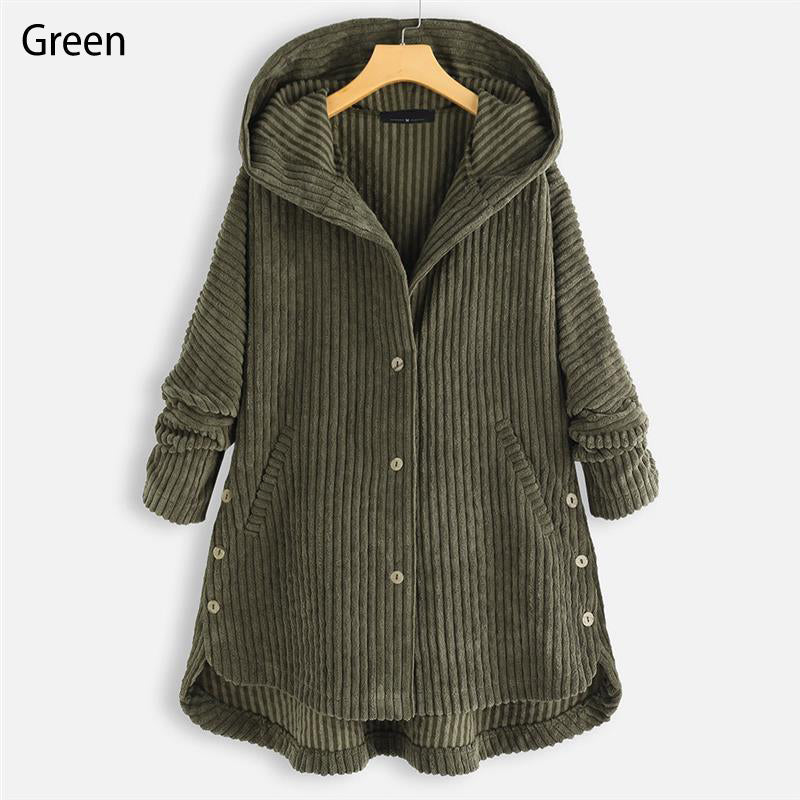 🎁New product 50% off 💖🍃Casual solid colored jacket with thickened hood and buttons