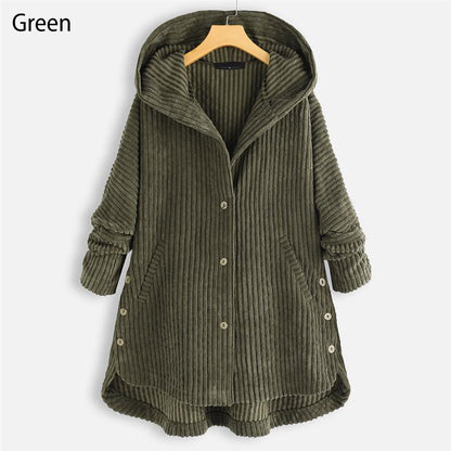 🎁New product 50% off 💖🍃Casual solid colored jacket with thickened hood and buttons