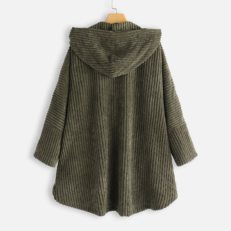 🎁New product 50% off 💖🍃Casual solid colored jacket with thickened hood and buttons
